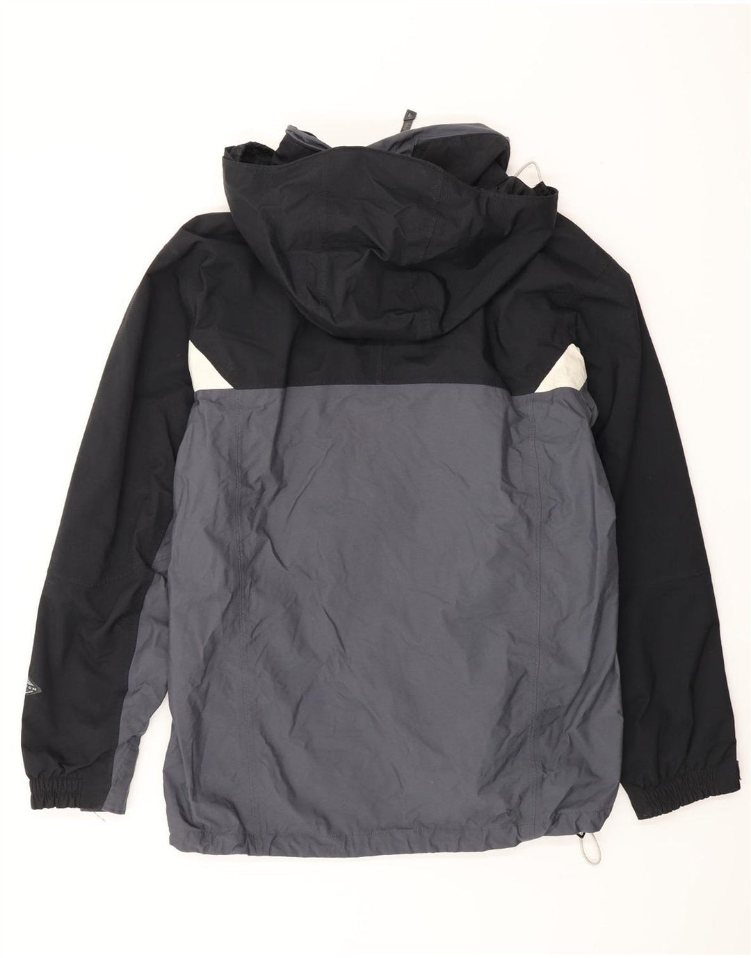 Columbia Regnjakke med hætte til mænd UK 38 Medium Navy Blue Colourblock Nylon