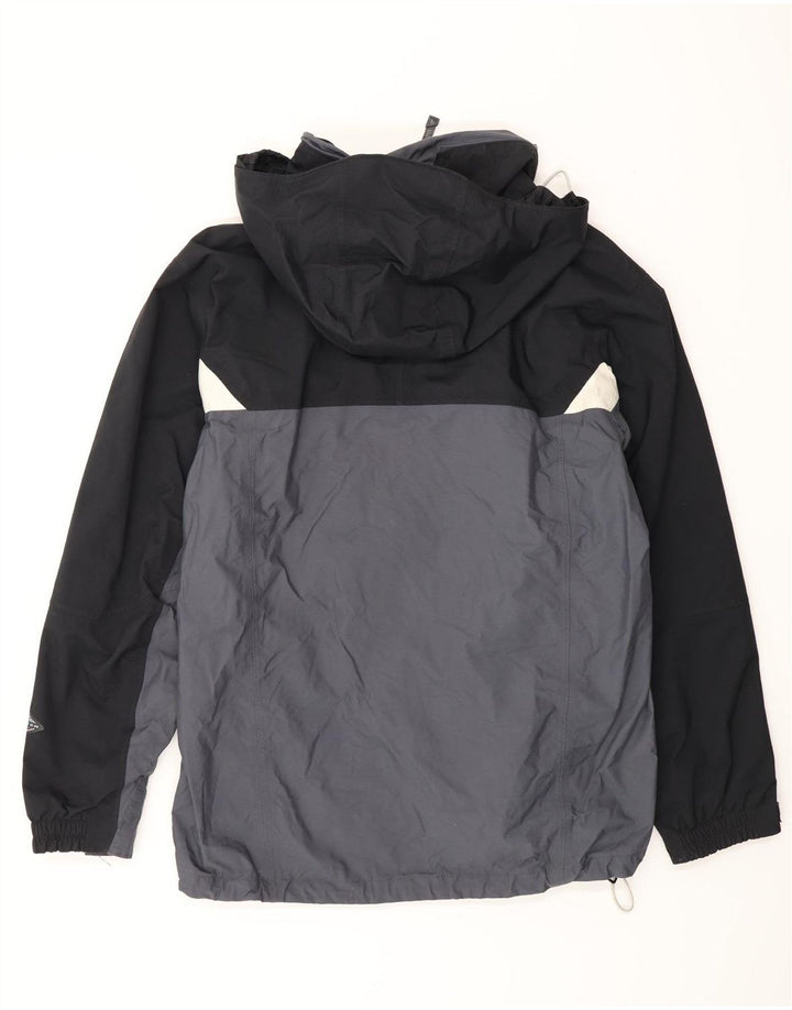 Columbia Regnjakke med hætte til mænd UK 38 Medium Navy Blue Colourblock Nylon