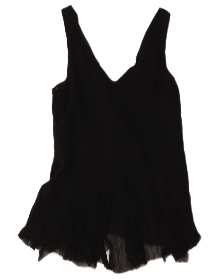 Penny Black Womens Crop Vest Top UK 10 Small Black Silk