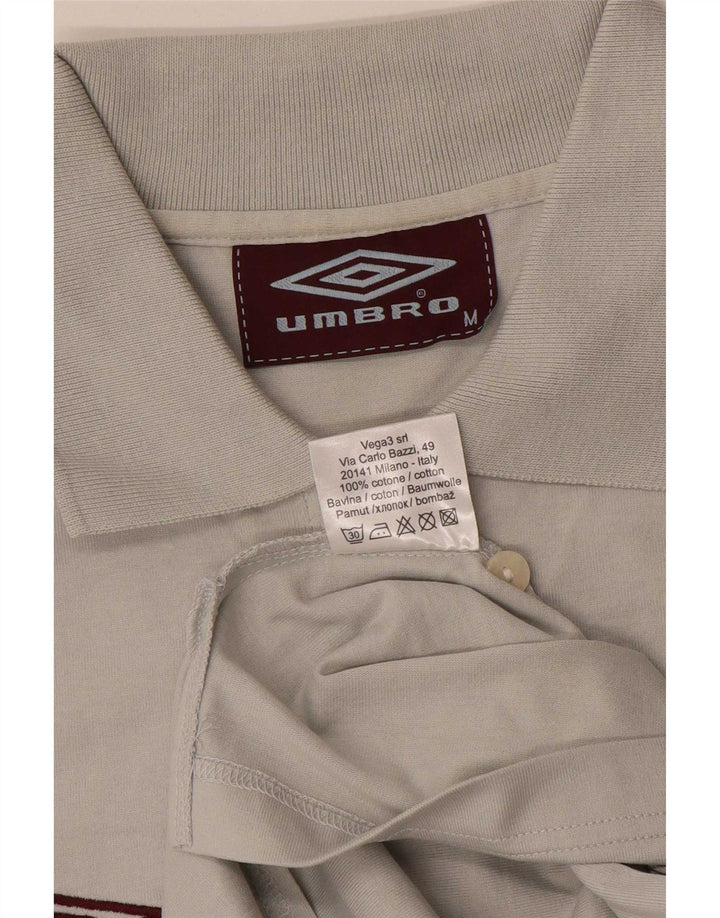 Umbro Herre Grafisk Polo Shirt Medium Grå Bomuld