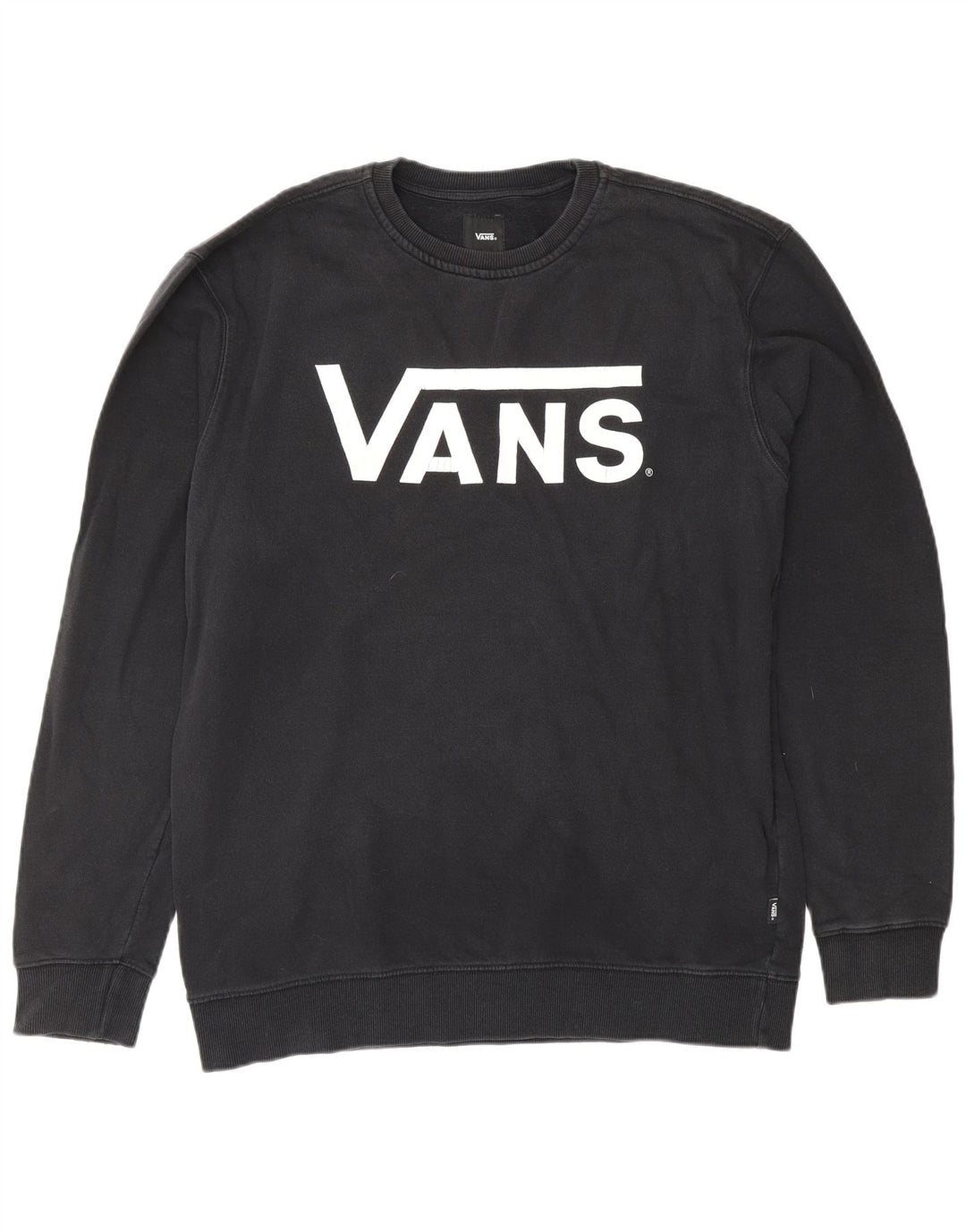 VANS Herre Grafisk Sweatshirt Jumper Large Sort