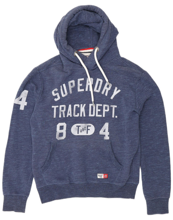 Superdry Grafisk hættetrøje til mænd mellem marineblå flækket bomuld