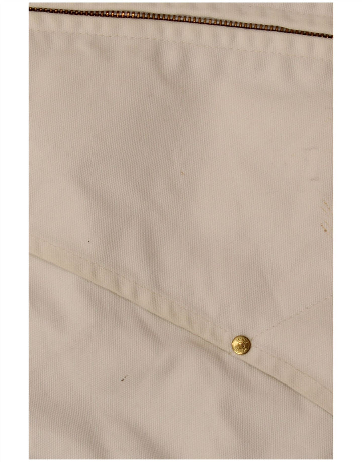 Richlu Herre Hooded Bomber Jacket UK 40 Large Off White Bomuld