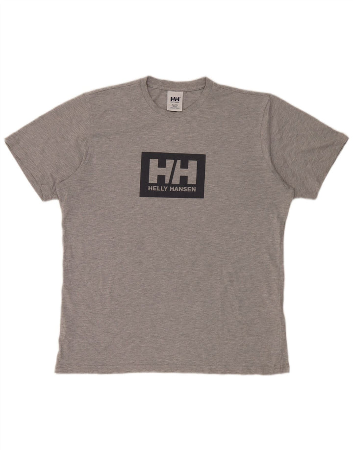 Helly Hansen Herre Grafisk T-Shirt Top XL Grå Bomuld
