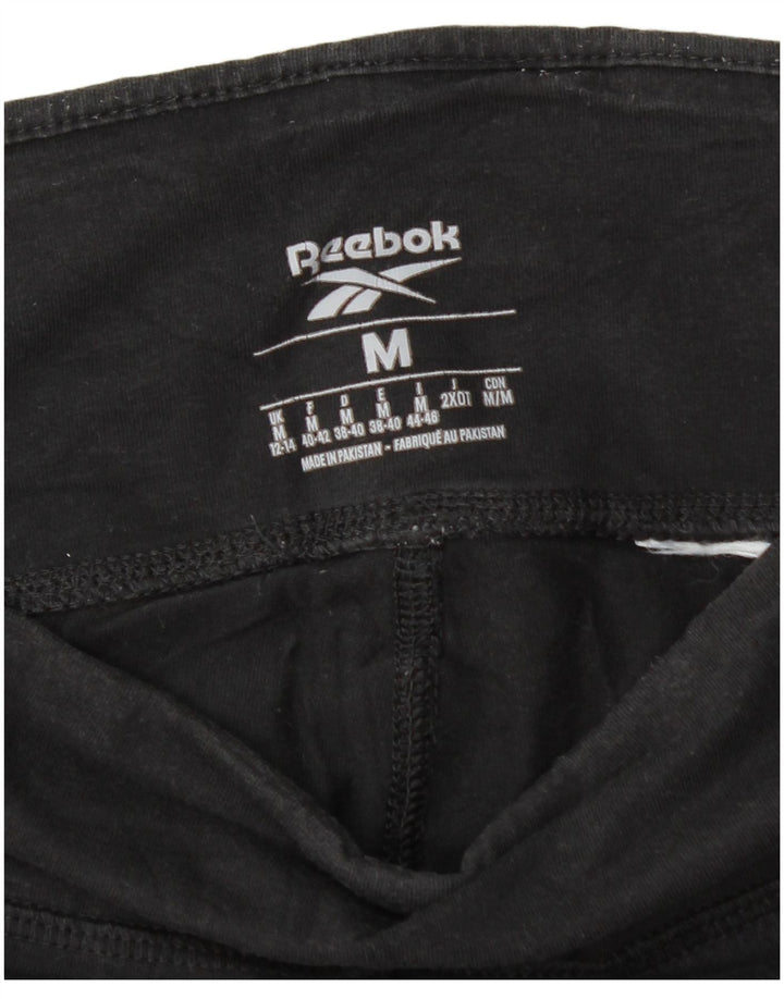 REEBOK Grafiske Leggings til kvinder UK 12/14 Medium Sort