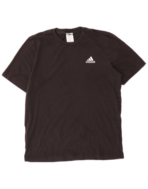 Adidas Herre T-Shirt Top Medium Sort Bomuld