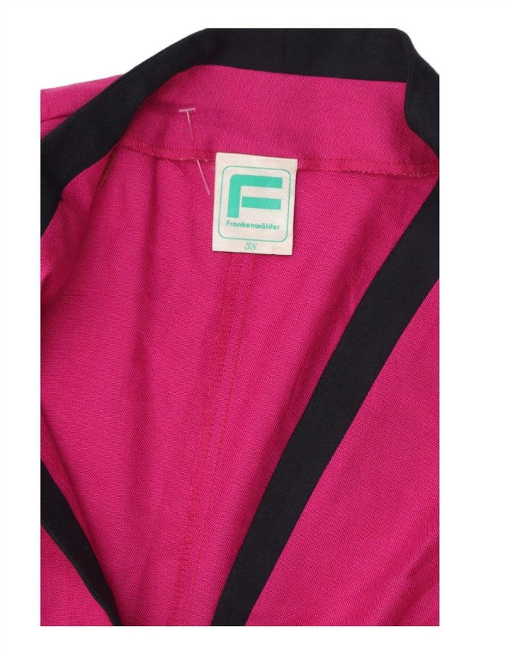 FRANKENWALDER Womens Crop Short Sleeve Cardigan Top EU 38 Medium Pink