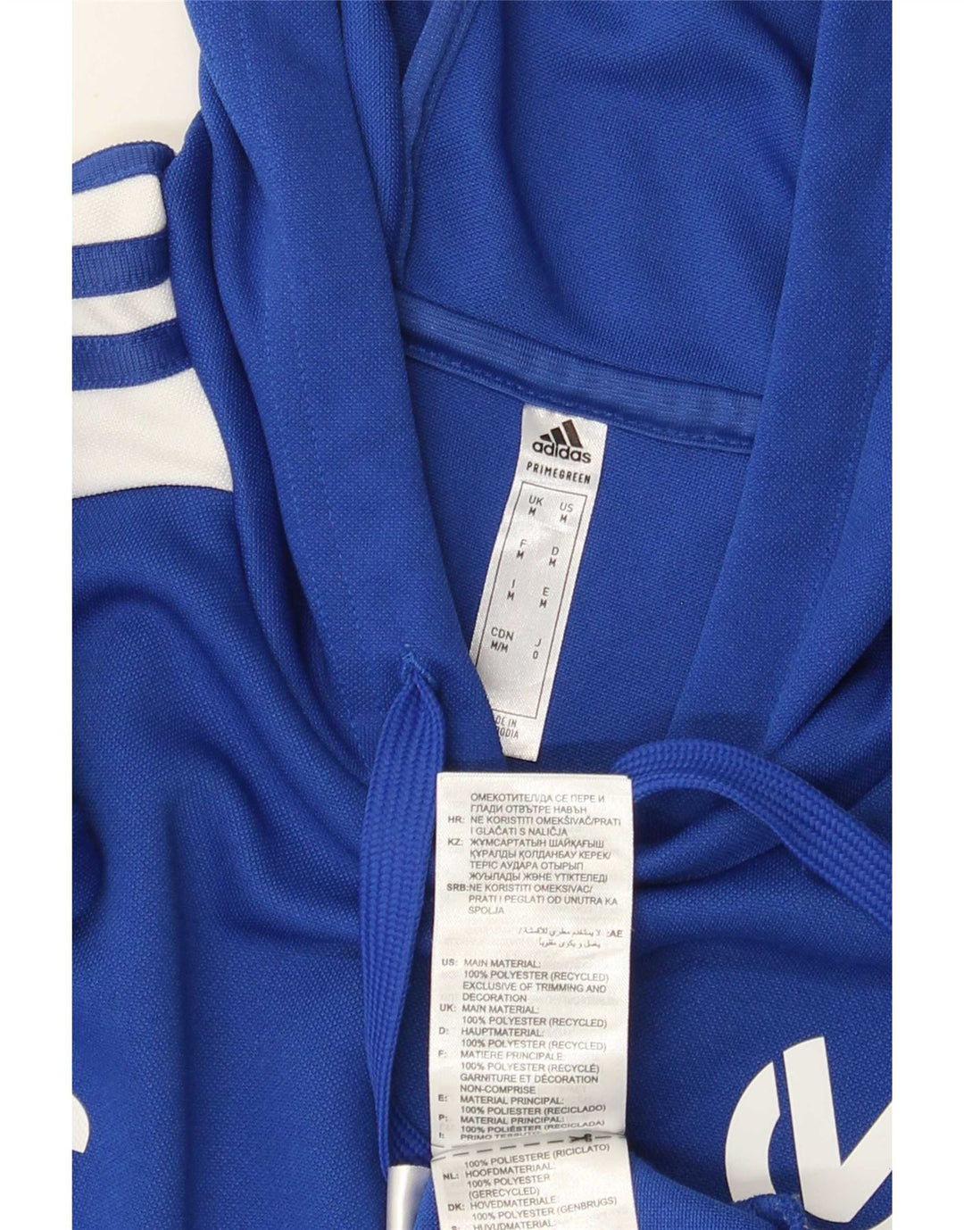 Adidas Herre Aeroready Grafisk Hoodie Jumper Medium Blue Polyester