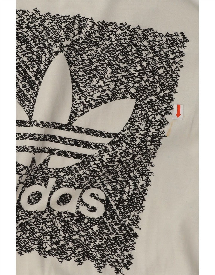 Adidas Grafisk T-shirt top til mænd, lille hvid bomuld