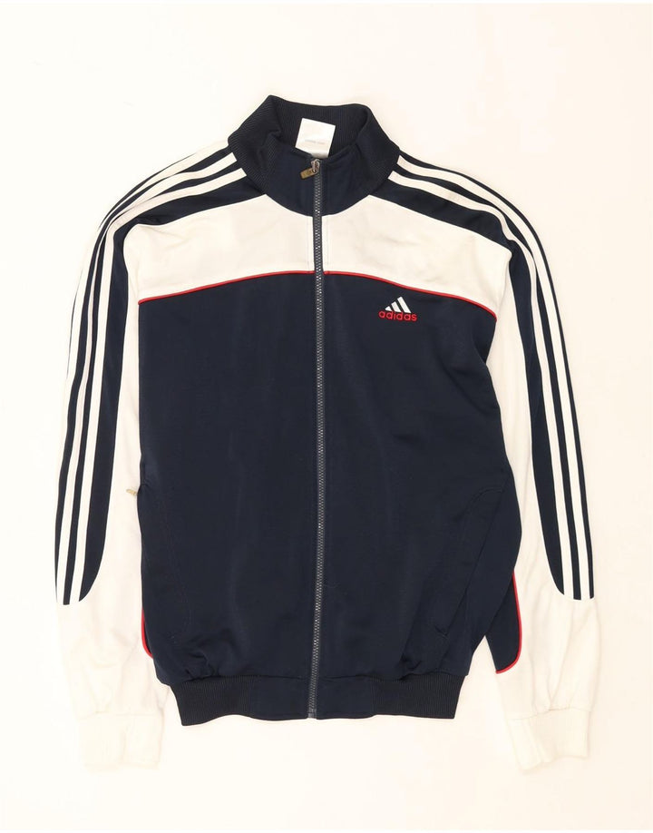 ADIDAS Træningsdragt til mænd, topjakke UK 36/38 Small Navy Blue Colourblock