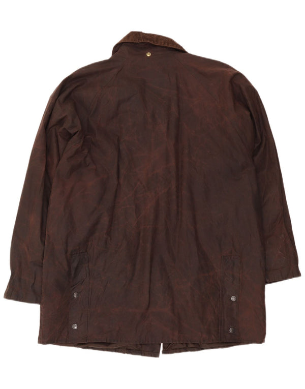 Oxford Herre Loose Fit vokset bomuldsjakke UK 36 Small Brown