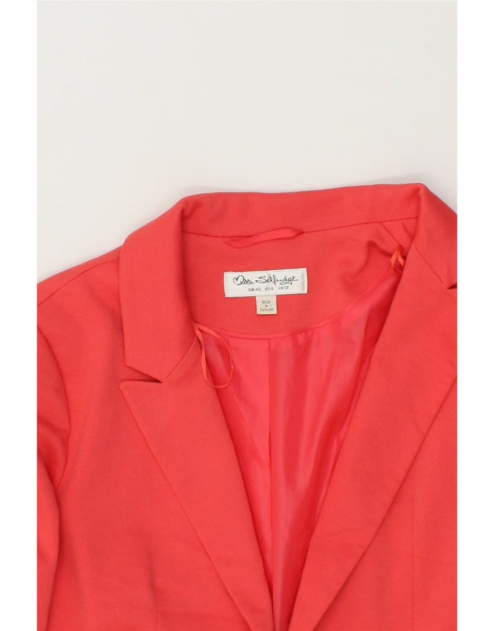 MISS SELFRIDGE Womens Blazer Jacket UK 12 Medium Red Polyester Vintage Miss Selfridge and Second-Hand Miss Selfridge from Messina Hembry 