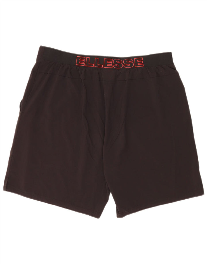 Ellesse Herre grafiske sportsshorts store sorte polyester
