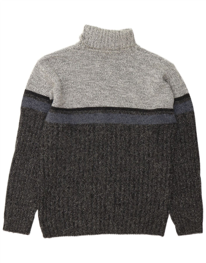 C&A Herre Canda rullehals sweater Stor grå farveblok