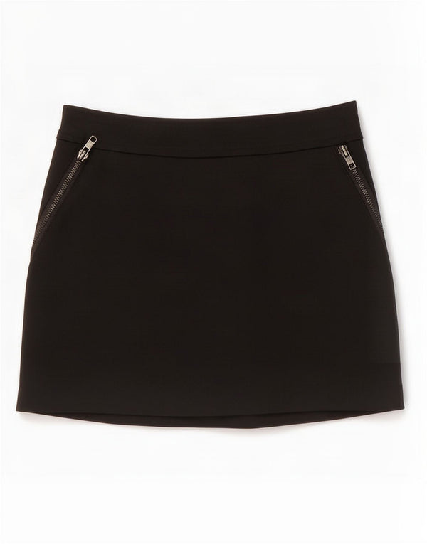 Zara Dame Skort EU 34 2XS W24 Sort Bomuld