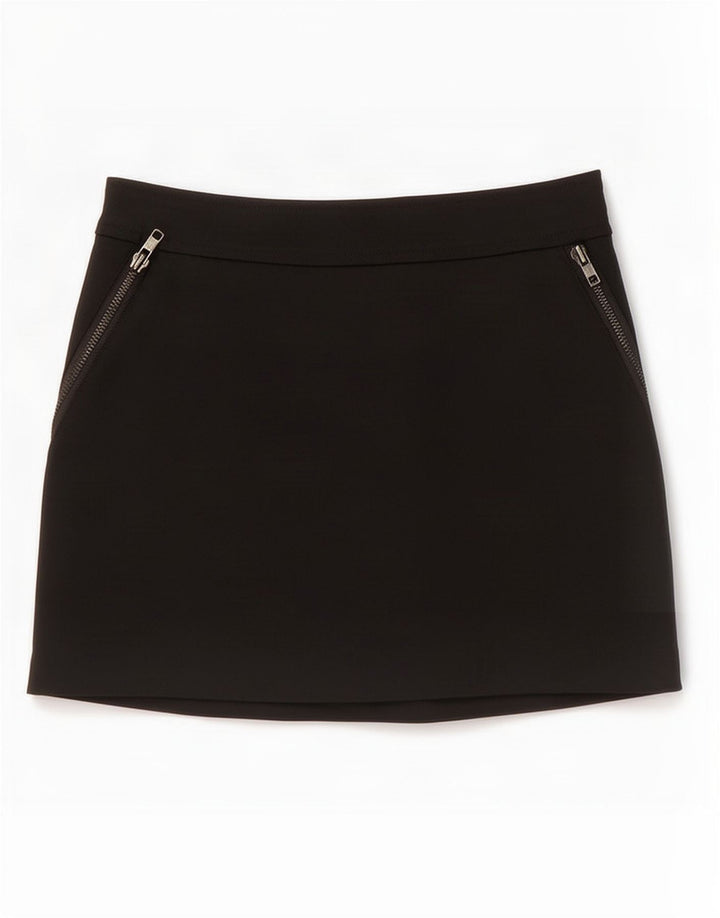 Zara Dame Skort EU 34 2XS W24 Sort Bomuld