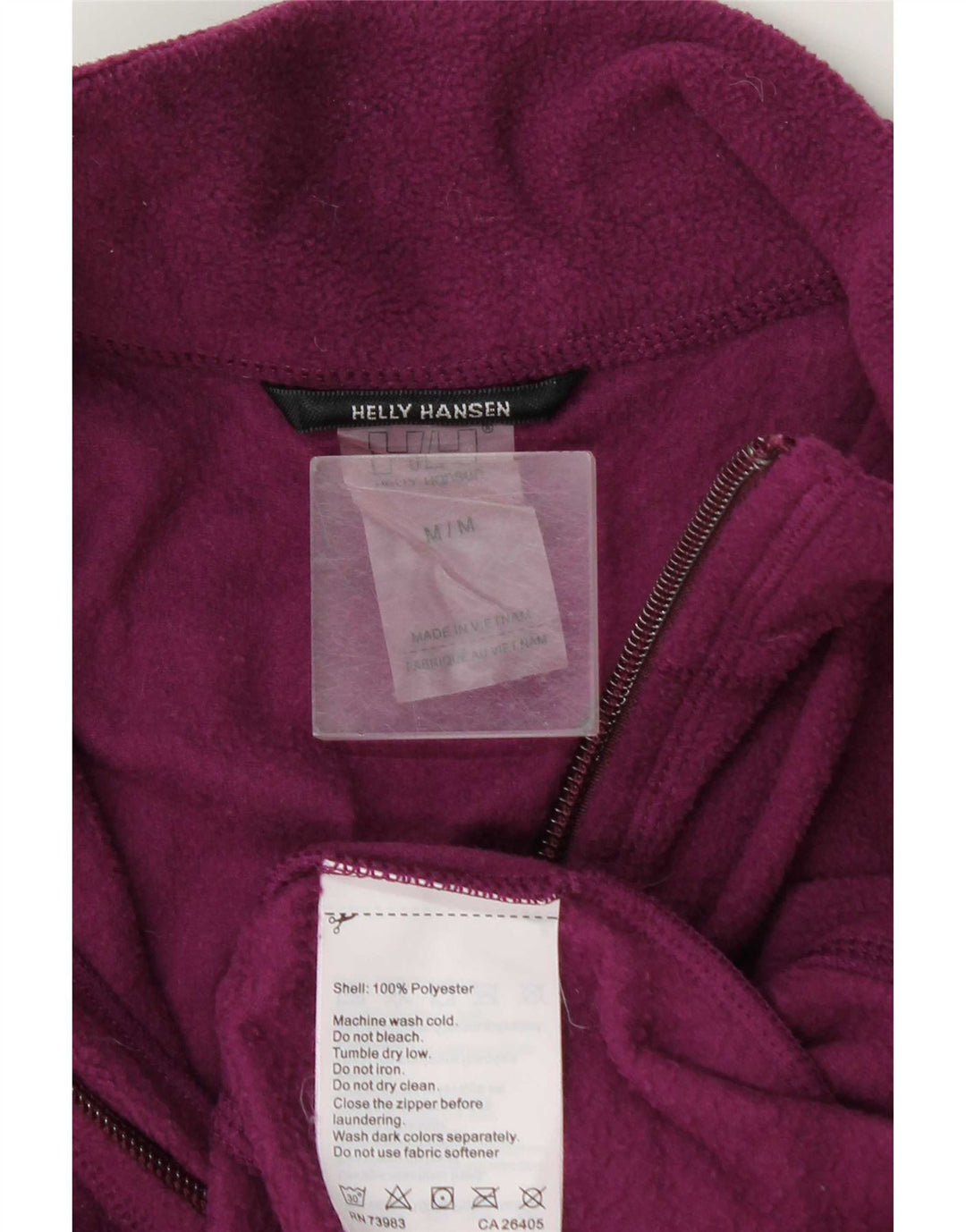 Helly Hansen Fleece Jumper med lynlås til kvinder UK 14 Medium Lilla Polyester