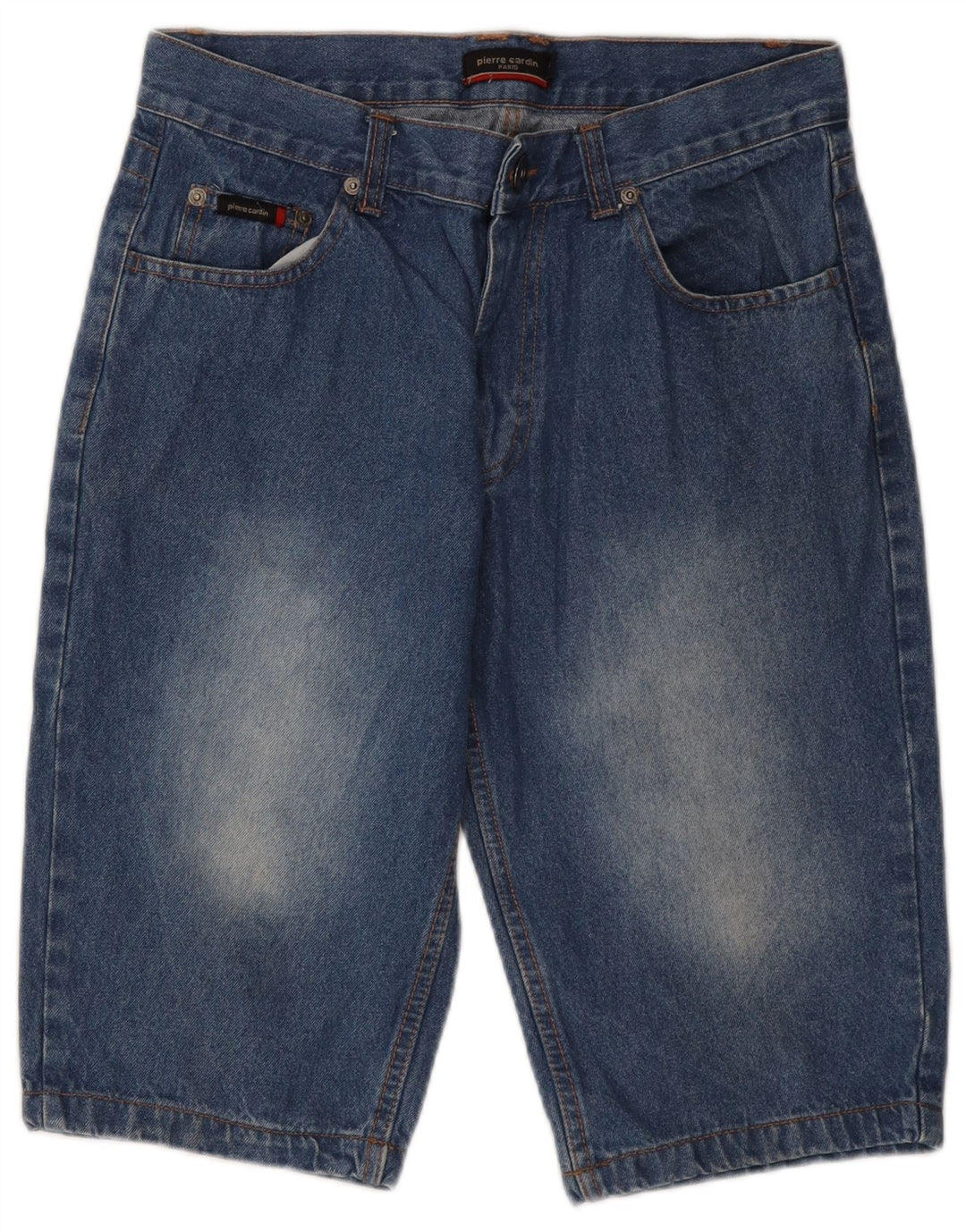 Pierre Cardin Herre Denim Shorts Små W28 Blå Bomuld