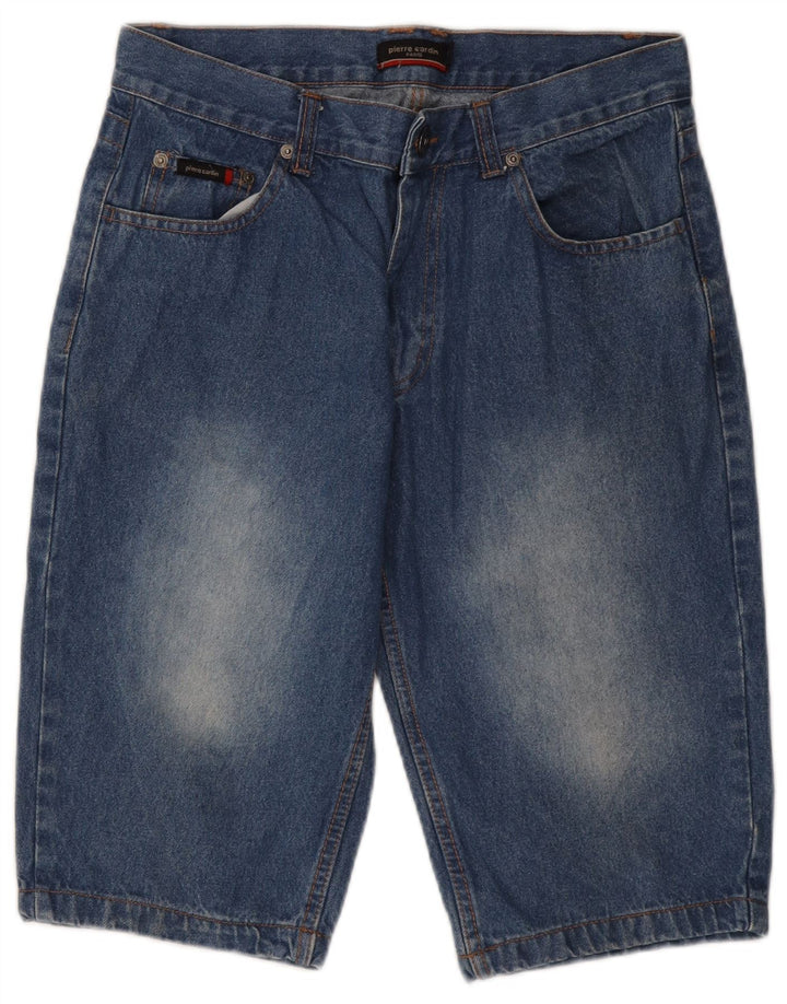 Pierre Cardin Herre Denim Shorts Små W28 Blå Bomuld