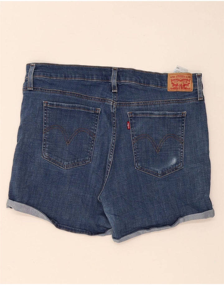 Levi's Dame Distressed Denim Shorts W32 Large Blue Cotton