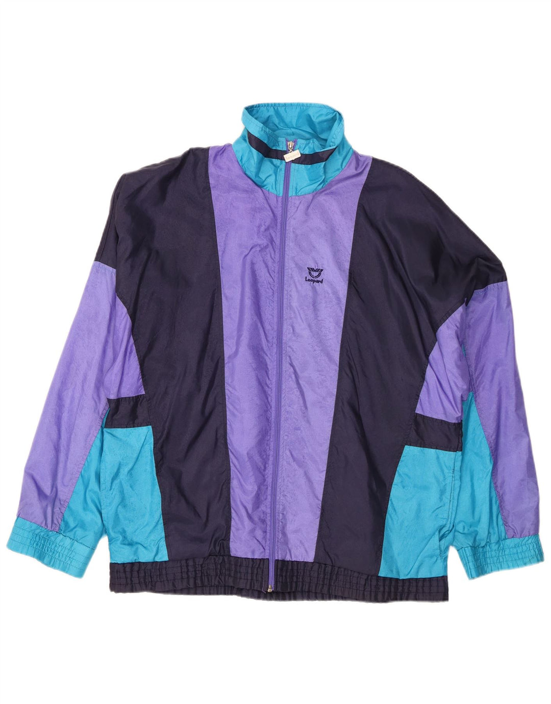 Leopard Træningsdragt Topjakke til mænd Stor flerfarvet Colourblock Nylon