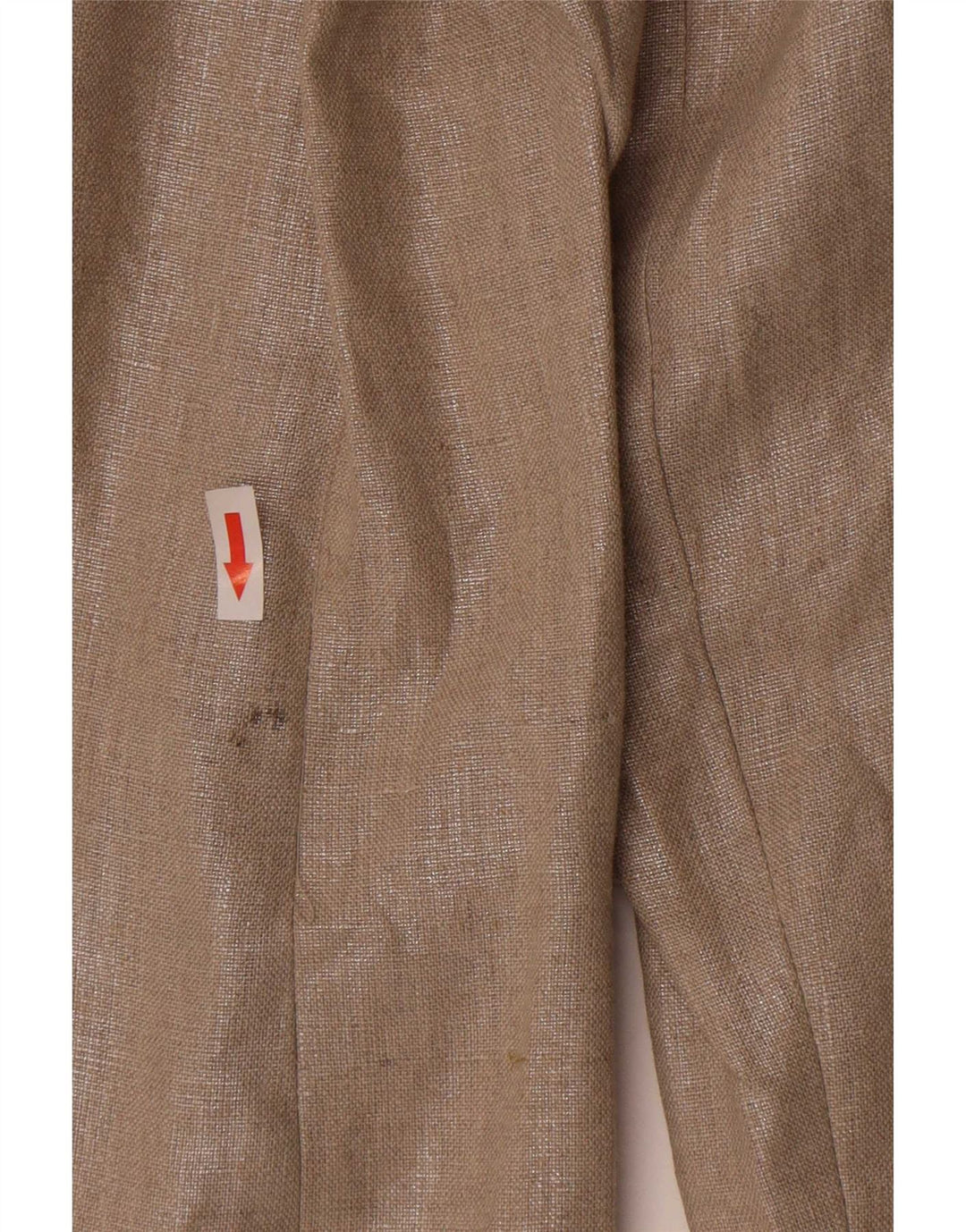 Zara Womens Open Blazer Jacket UK 14 Medium Beige Linen