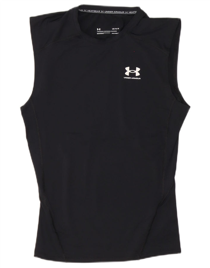 Under Armour Herre Heat Gear Vest Top Stor Sort Polyester