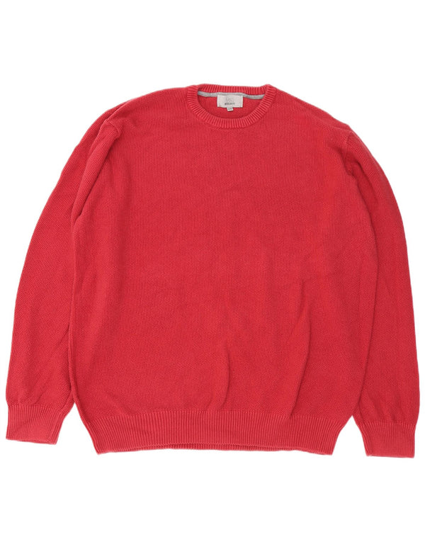 Marks & Spencer Herre Regular Fit Crew Neck sweater 2XL rød bomuld