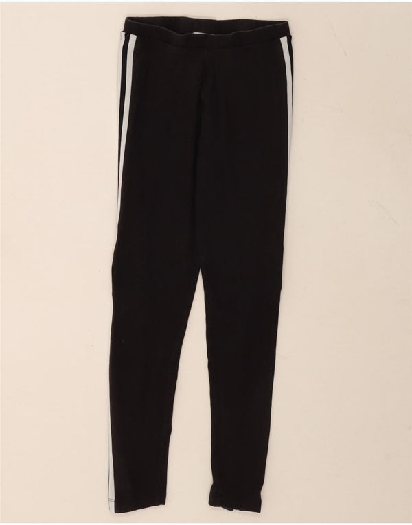 Adidas Womens Graphic Leggings UK 12 Medium Grey Cotton