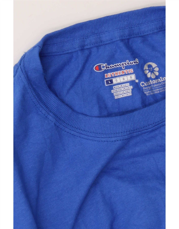 Champion Herre Grafisk T-Shirt Top Stor Blå