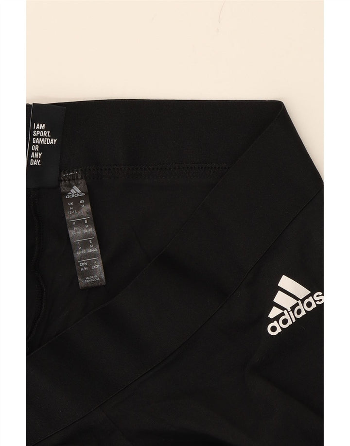 ADIDAS Womens Leggings UK 12-14 Medium  Black Vintage Adidas and Second-Hand Adidas from Messina Hembry 
