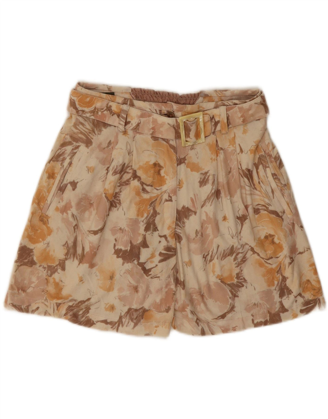 VINTAGE Womens Chino Shorts Small W28  Beige Floral Vintage Vintage and Second-Hand Vintage from Messina Hembry 