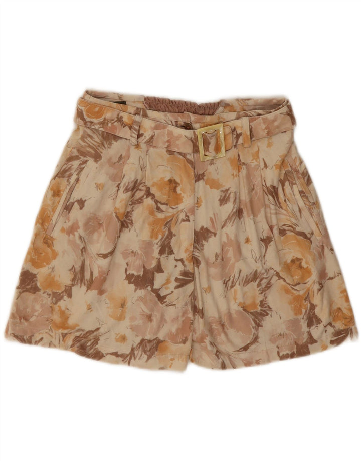 VINTAGE Womens Chino Shorts Small W28  Beige Floral Vintage Vintage and Second-Hand Vintage from Messina Hembry 