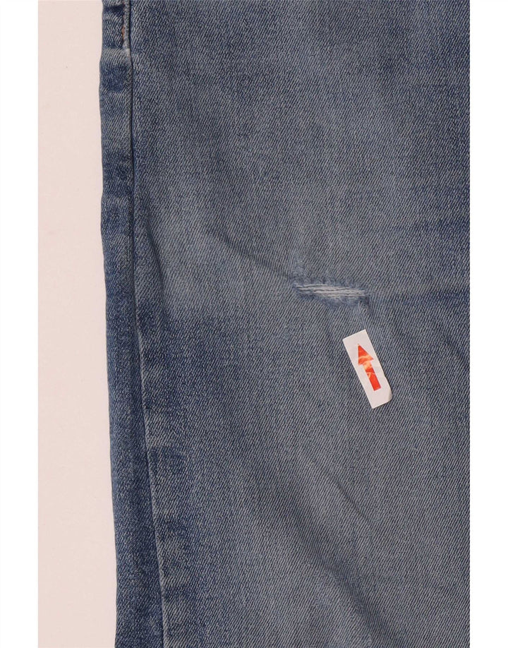 Lee Herre Rider Distressed Slim Jeans W32 L31 Blå Bomuld