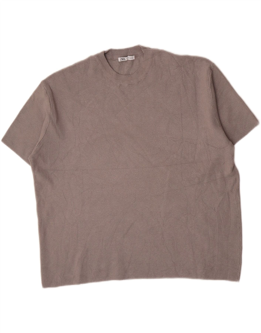 Zara Herre T-Shirt Top Medium Grå