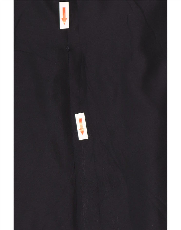 Max Mara kvinders højtaljede A-linje nederdel UK 18 XL W32 marineblå polyester