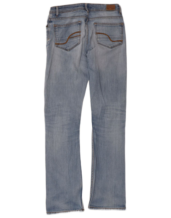 Fat Face Womens Distressed Bootcut Jeans UK 8 Small W28 L30 Blue