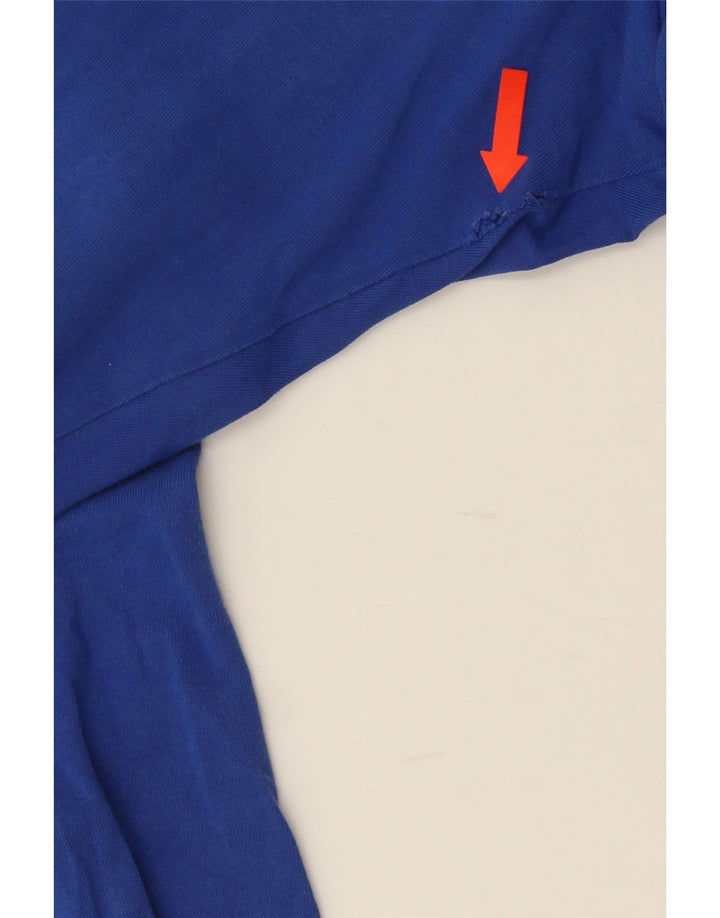 Adidas Dame Grafiske Leggings UK 14 Medium Blue Bomuld