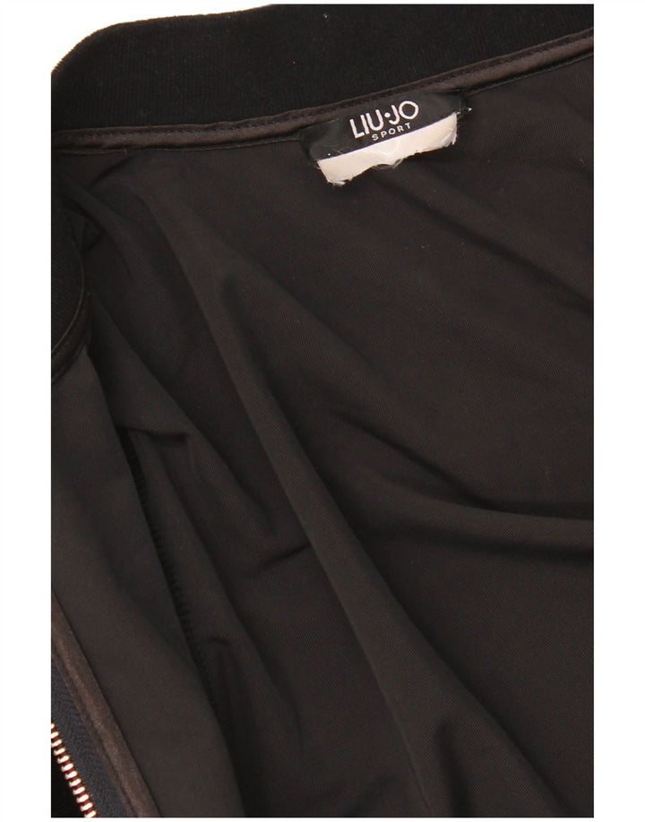 Liu Jo Dame Langærmet Velvet Jumpsuit UK 14 Medium Black