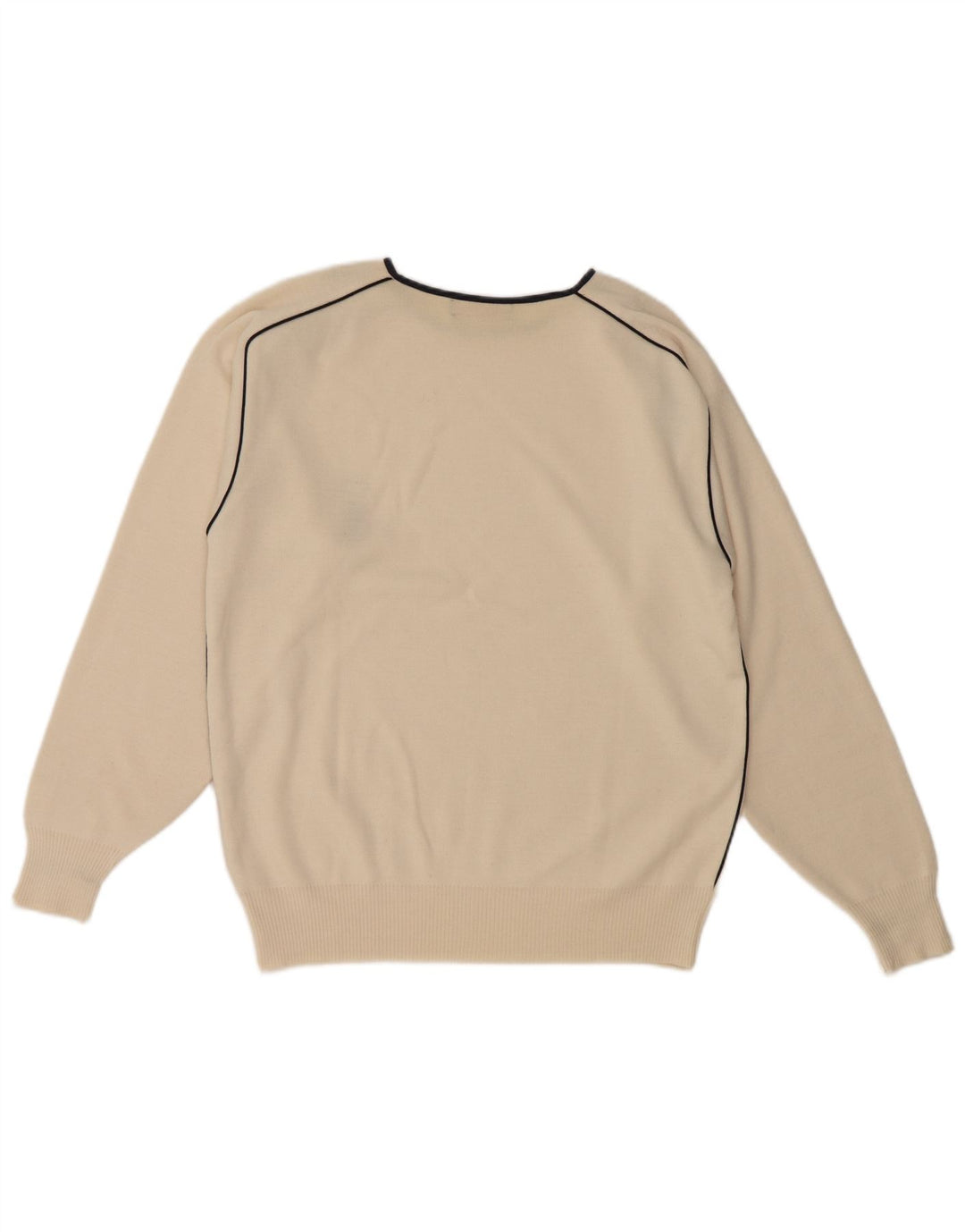 Il Granchio Herre Crew Neck Jumper Sweater Medium Off White Uld
