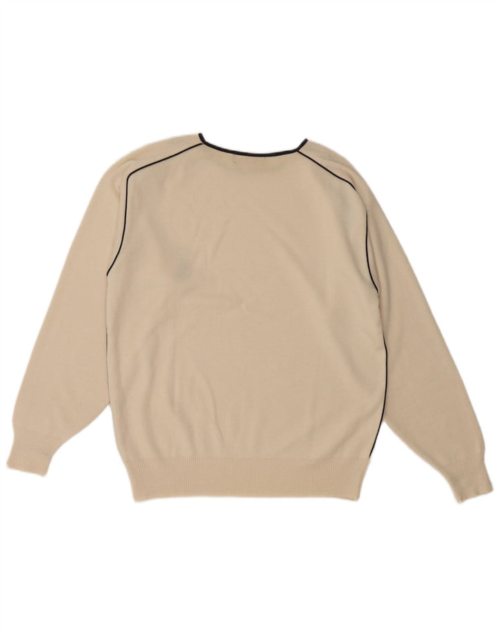 Il Granchio Herre Crew Neck Jumper Sweater Medium Off White Uld