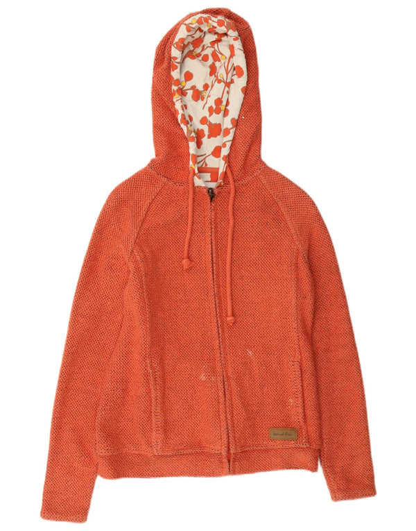 Weird Fish Dame Hættetrøje Sweater UK 8 Small Orange Bomuld