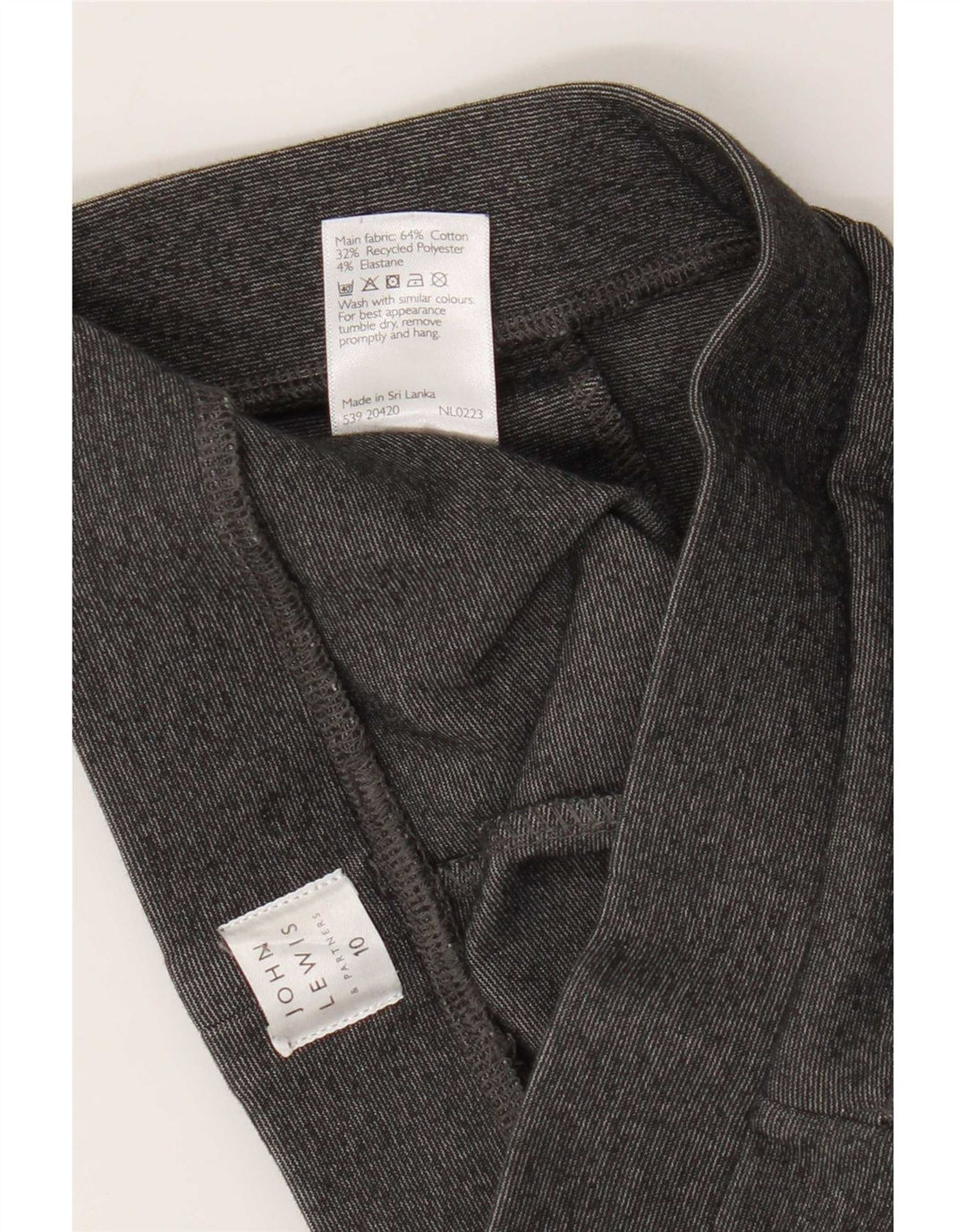John Lewis Pige Leggings 9-10 år Grå bomuld