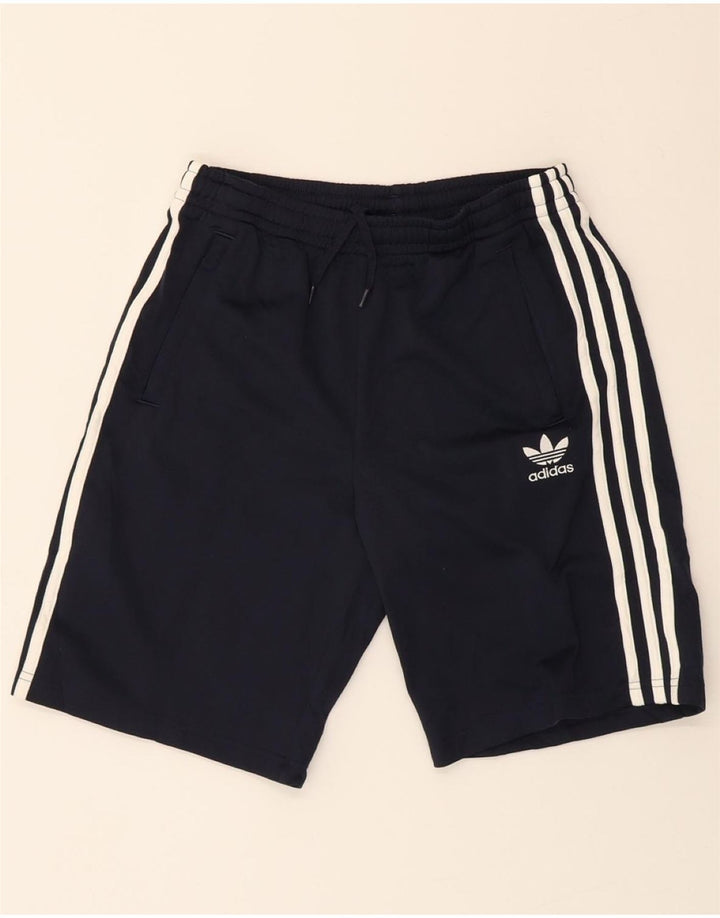 ADIDAS Girls Sport Shorts 13-14 Years Navy Blue Polyester Vintage Adidas and Second-Hand Adidas from Messina Hembry 