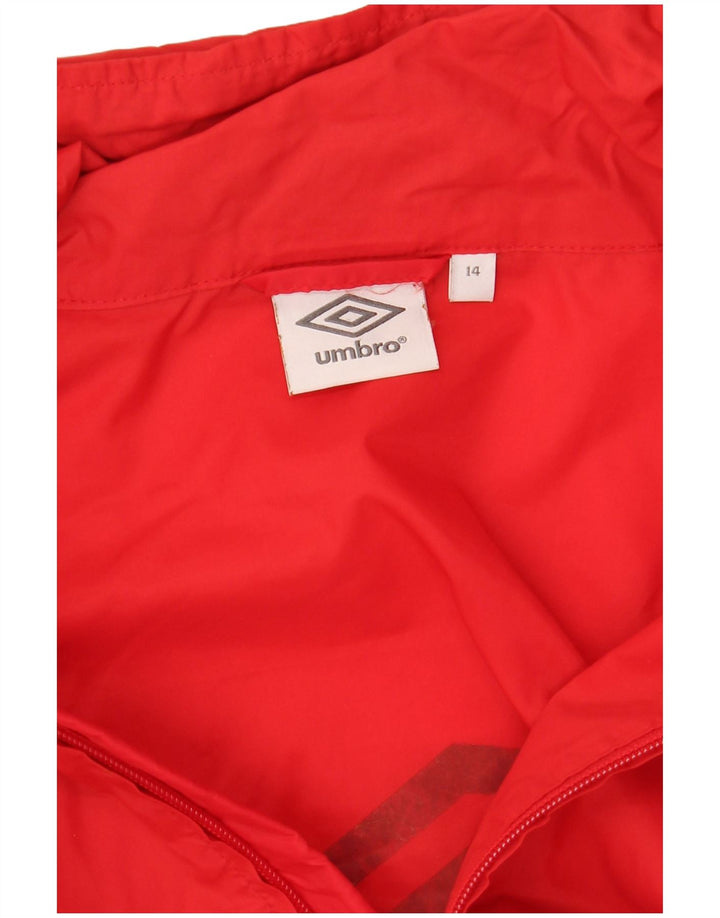Umbro Boys Grafisk Hætte regnjakke 13-14 År Rød