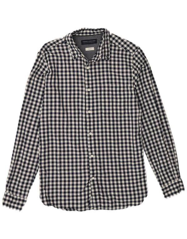 Jack & Jones Flannelskjorte til mænd Medium Navy Blue Gingham