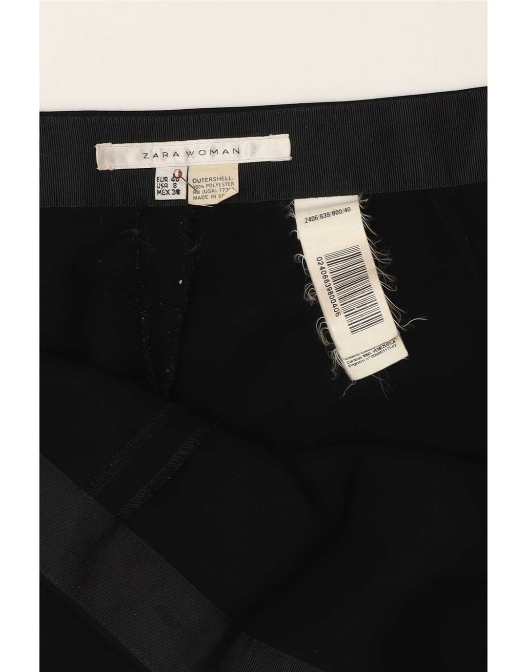 Zara Lige Casual Bukser til kvinder EU 40 Medium W30 L35 Sort Polyester