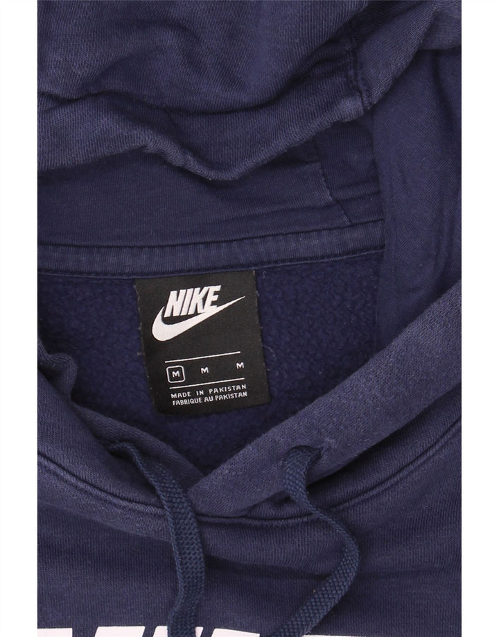 NIKE Mens Graphic Hoodie Jumper Medium Navy Blue Cotton Vintage Nike and Second-Hand Nike from Messina Hembry 