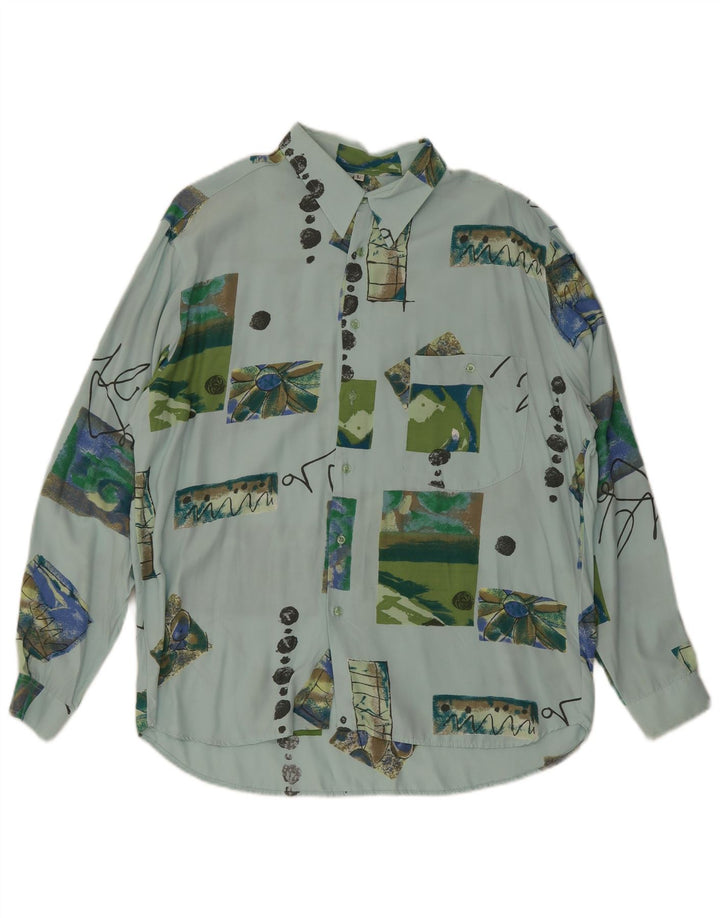 Nazzareno G. Herreskjorte Stor blå patchwork