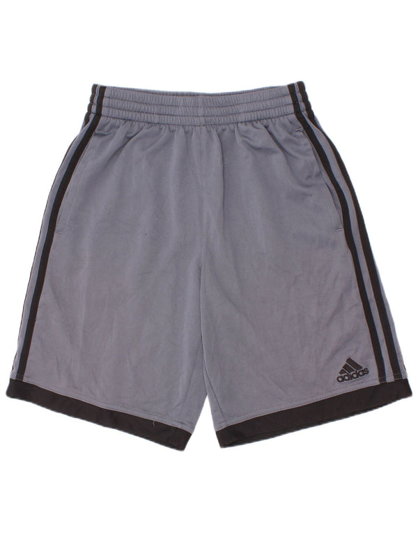 Adidas Boys Sports Shorts 10-11 år Medium Blue Colourblock Polyester